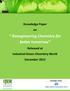 Knowledge Paper on. Reengineering Chemistry for better tomorrow