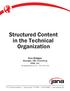 Structured Content in the Technical Organization