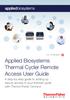 Applied Biosystems Thermal Cycler Remote Access User Guide