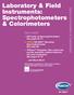 Laboratory & Field Instruments: Spectrophotometers & Colorimeters