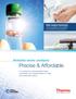 Precise & Affordable. Reliable water analysis. Water Analysis Instruments Thermo Scientific Orion AquaMate and AQUAfast Product Brochure