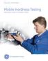 GE Inspection Technologies. Mobile Hardness Testing Application Guide for Hardness Testers