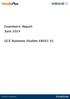 Examiners Report June GCE Business Studies 6BS01 01