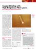 Copper Welding with High-Brightness Fiber Lasers