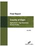 County of Elgin. Final Report. Agriculture + Agri-Business Sector Profile. July 2009