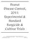 Peanut Disease Control, 2011: Experimental & Standard Fungicide & Cultivar Trials