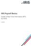 18/02/2014. IRIS Payroll Basics. Guide to Real Time Information (RTI) for PAYE