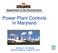 Department of the Environment. Power Plant Controls in Maryland