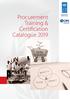 Procurement Training & Certification Catalogue 2019