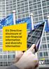 EU Directive: disclosure of non-financial information and diversity information