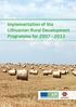 Implementation of the Lithuanian Rural Development Programme for