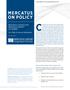 MERCATUS ON POLICY. Regulatory Analysis and Regulatory Reform: An Update1. Jerry Ellig and Sherzod Abdukadirov. January 2015