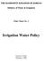 Policy Paper No. 2. Irrigation Water Policy