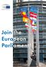 Join the European Parliament!