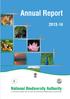 Annual Report National Biodiversity Authority