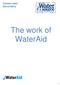 Lesson plan Secondary. The work of WaterAid
