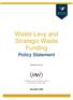 Waste Levy and Strategic Waste Funding