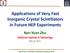 Applications of Very Fast Inorganic Crystal Scintillators in Future HEP Experiments