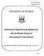 Ordinances, Regulations & Syllabus for the Certificate Course of International Trade (Africa)