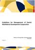 Guidelines for Management of Danish Multilateral Development Cooperation