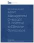 Asset Management Oversight is Essential to Effective Governance