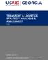 TRANSPORT & LOGISTICS STRATEGY: ANALYSIS & ASSESSMENT