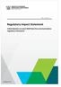 Regulatory Impact Statement. Initial decisions on post-2020 fixed line communications regulatory framework