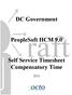 DC Government. PeopleSoft HCM 9.0. Self Service Timesheet Compensatory Time