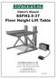 Owner s Manual SSFH Floor Height Lift Table