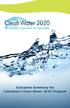 Executive Summary for Columbia s Clean Water 2020 Program