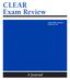 CLEAR Exam Review. Volume XXVII, Number 2 Winter A Journal