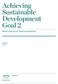 Achieving Sustainable Development Goal 2