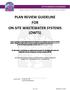PLAN REVIEW GUIDELINE FOR ON-SITE WASTEWATER SYSTEMS (OWTS)
