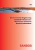 Environmental Engineering. Wastewater treatment Product Information