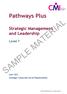 SAMPLE MATERIAL. Pathways Plus. Strategic Management and Leadership. Level 7. Unit 7023 Strategic Corporate Social Responsibility