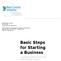 Basic Steps for Starting a Business