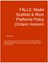 FALLS: Model Scaffold & Work Platforms Policy (Ontario Version)