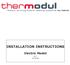 INSTALLATION INSTRUCTIONS. Electric Model. rev 2 04/05/09