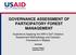 GOVERNANCE ASSESSMENT OF PARTICIPATORY FOREST MANAGEMENT