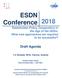 ESDN Conference 2018 Stakeholder-Policy Cooperation in the Age of the SDGs: What new approaches are required to be successful?
