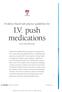 I.V. push medications