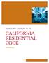 SIGNIFICANT CHANGES TO THE CALIFORNIA RESIDENTIAL CODE 2016 EDITION