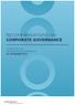 RECOMMENDATIONS ON CORPORATE GOVERNANCE COMMITTEE ON CORPORATE GOVERNANCE 23. NOVEMBER 2017