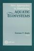 NEW APPROACHES TO MONITORING AQUATIC ECOSYSTEMS