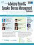 Advisory Board & Speaker Bureau Management
