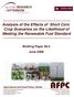 AFPC. Analysis of the Effects of Short Corn Crop Scenarios on the Likelihood of Meeting the Renewable Fuel Standard RESEARCH