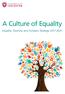 A Culture of Equality. Equality, Diversity and Inclusion Strategy