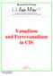 Vanadium and Ferrovanadium in CIS