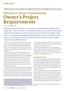 Owner s Project Requirements BY DAVE MCFARLANE, MEMBER ASHRAE