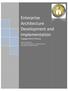 Enterprise Architecture Development and Implementation Engagements Process